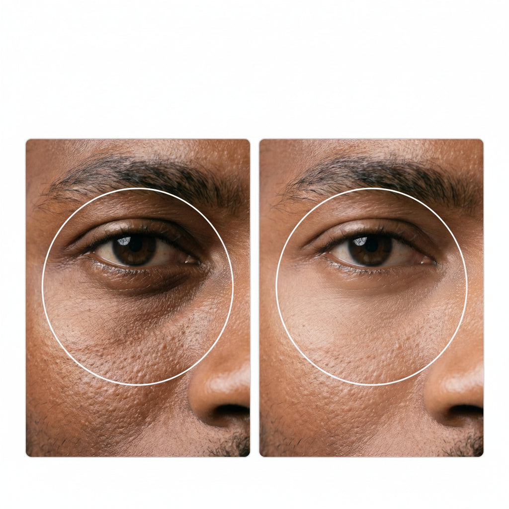 Brightening Eye Cream - Before After Transformation | OLIRS Men's Skincare
